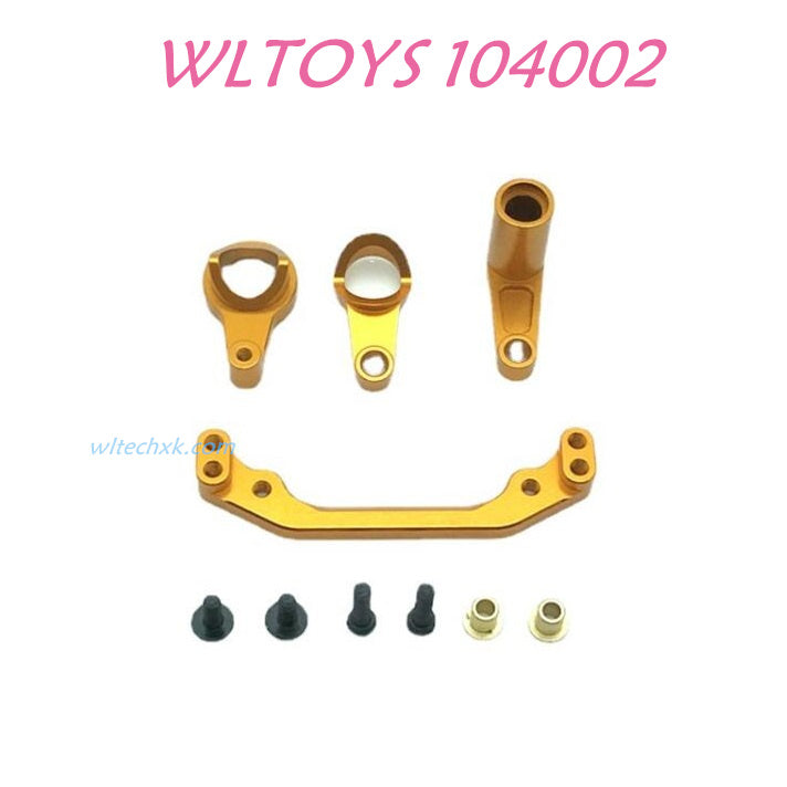 WLTOYS 104002 Steering Set Upgrade 1/10 brushless 4WD Brushless 60km/h RC Car yellow