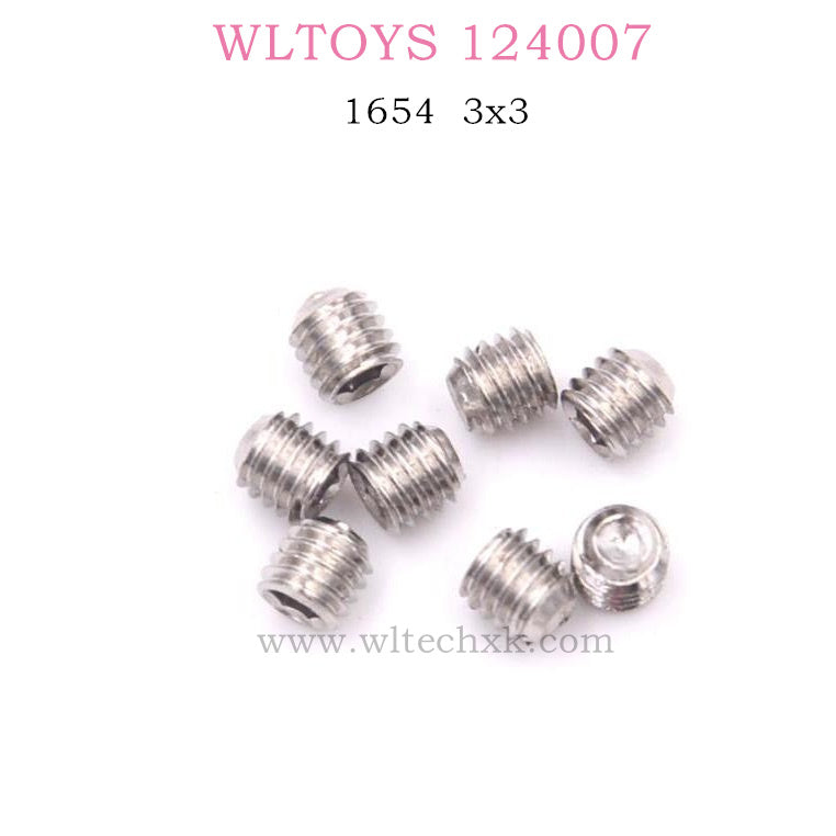 WLTOYS 124007 RC Car Original parts 1654 3x3 Hexagon Socket Screw