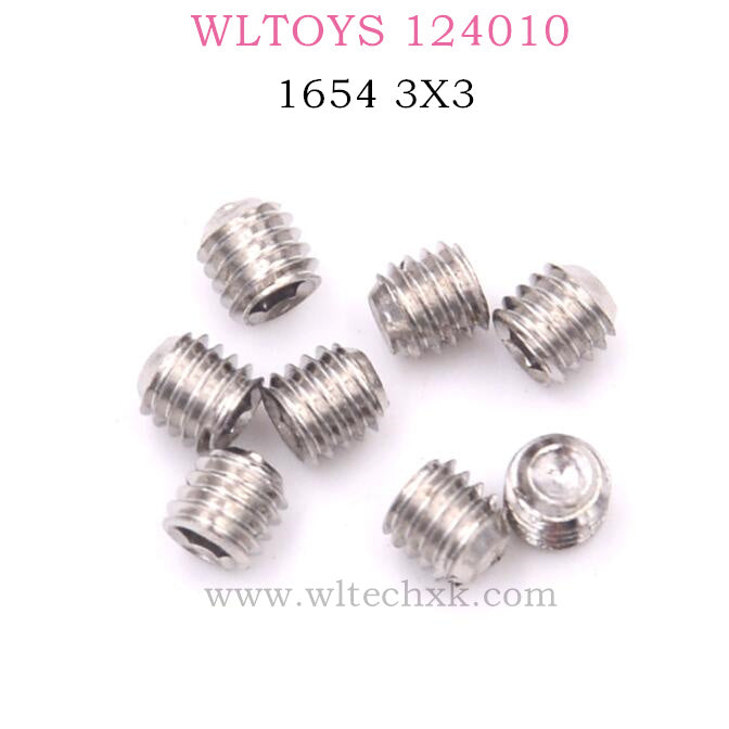 Original WLTOYS 124010 RC Car part 1654 Mini Screw 3X3