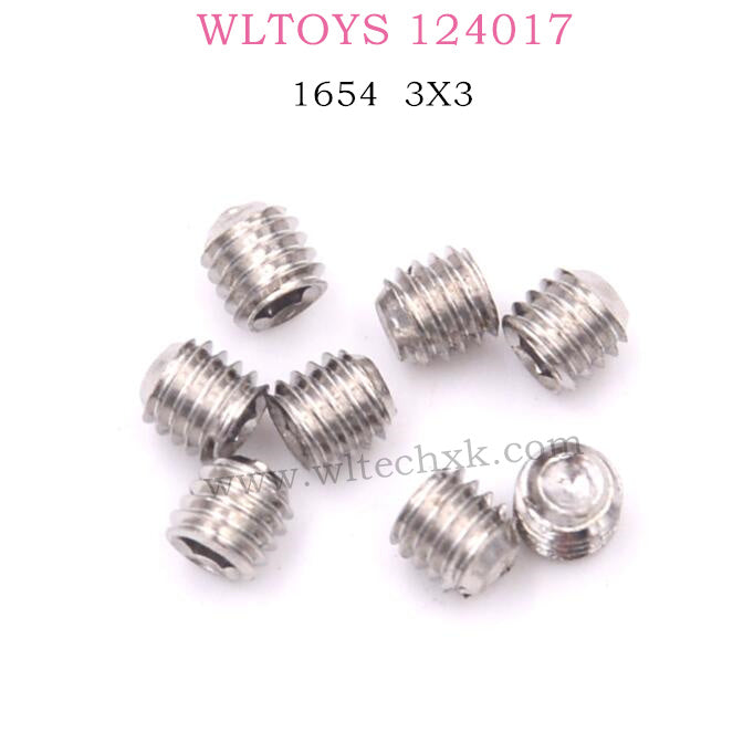 WLTOYS 124017 RC Car Parts 1654 mini Screw 3X3