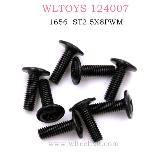 WLTOYS 124007 RC Car Original parts 1656 Screw ST2.5X8PWM