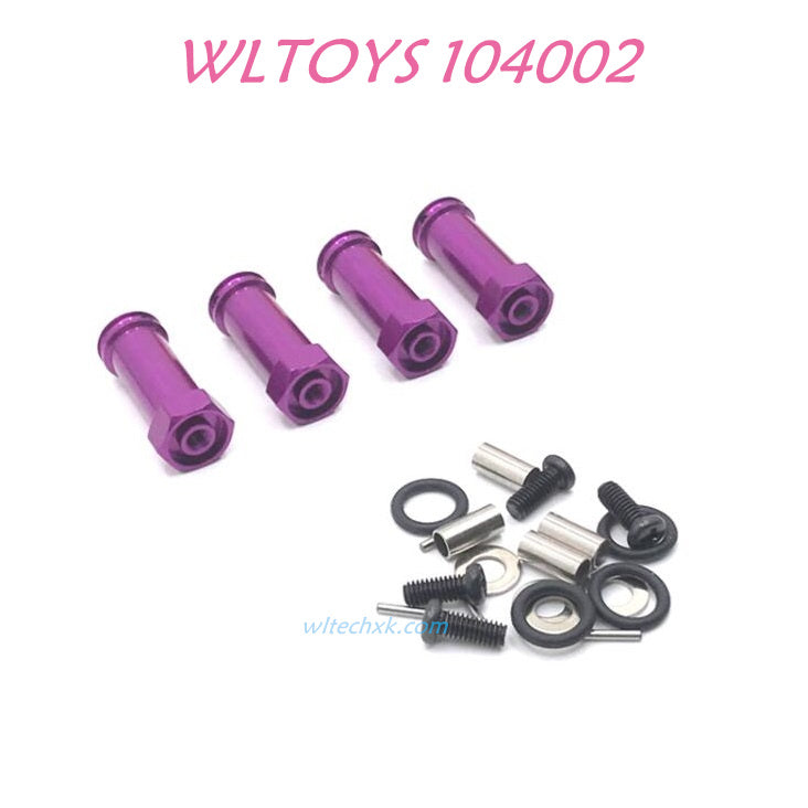 WLTOYS 104002 12mm widening Steering Set Upgrade 1/10 brushless 4WD Brushless 60km/h RC Car purple 