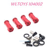 WLTOYS 104002 12mm widening Steering Set Upgrade 1/10 brushless 4WD Brushless 60km/h RC Car red