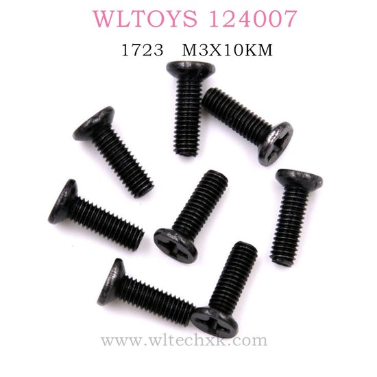 WLTOYS 124007 RC Car Original parts 1723 Phillips Countersunk Screws M3X10KM