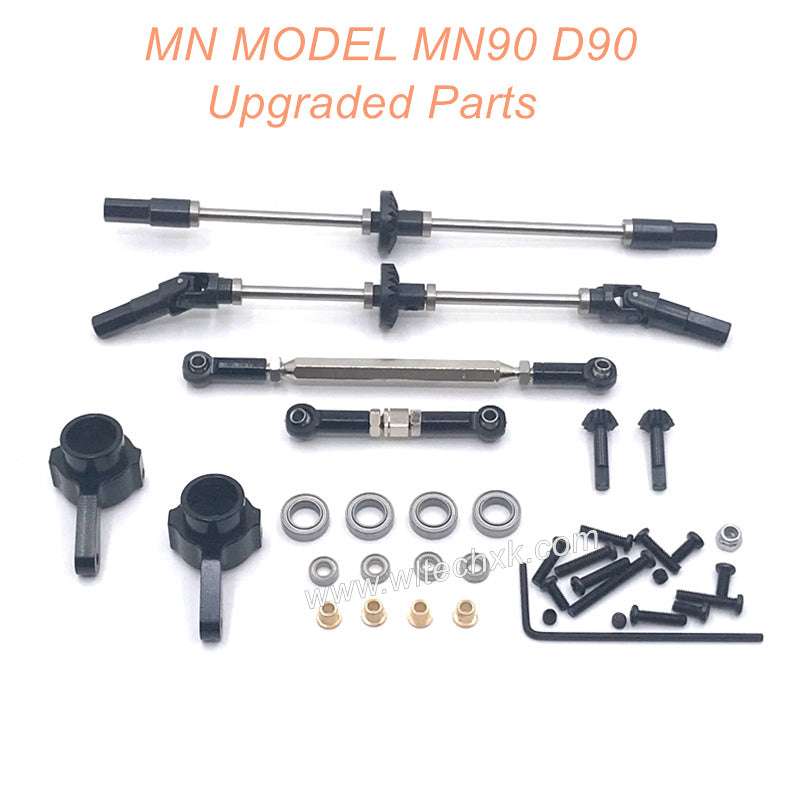 18-MNMODEL-MN90-D90-rc-car-Upgrades-Parts-Front-and-Rear-Axle-Assembly-and-Connect-Rods-Black-1