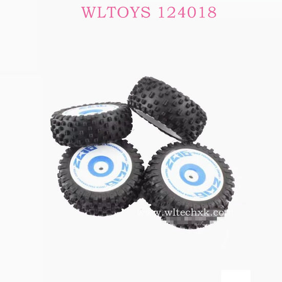 WLTOYS 124018 RC Car Original parts 1841 1842 Front and Rear Wheel white