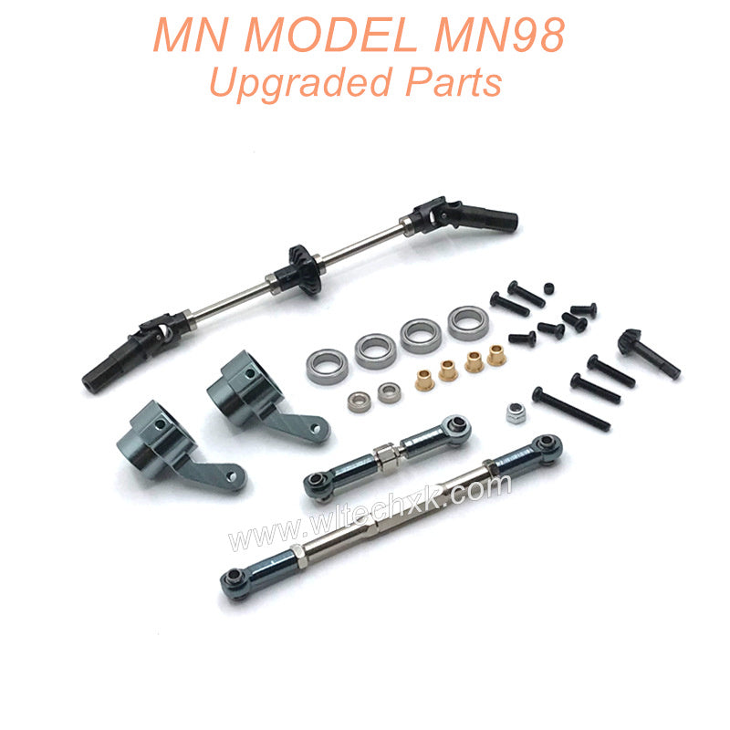 19-MN-MODEL-MN98-D98-Upgrades-Parts-Front-Axle-Assembly-and-Connect-Rods-Titanium-1