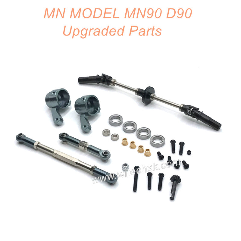 19-MNMODEL-MN90-D90-rc-car-Upgrades-Parts-Front-Axle-Assembly-and-Connect-Rods-Titanium