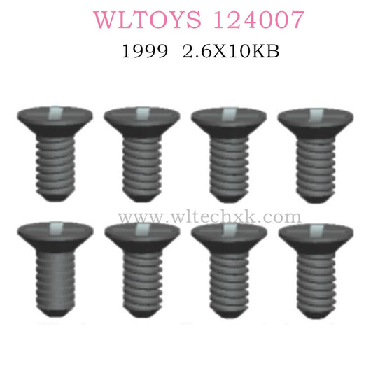 WLTOYS 124007 RC Car Original parts 1999 Screws 2.6X10KB'