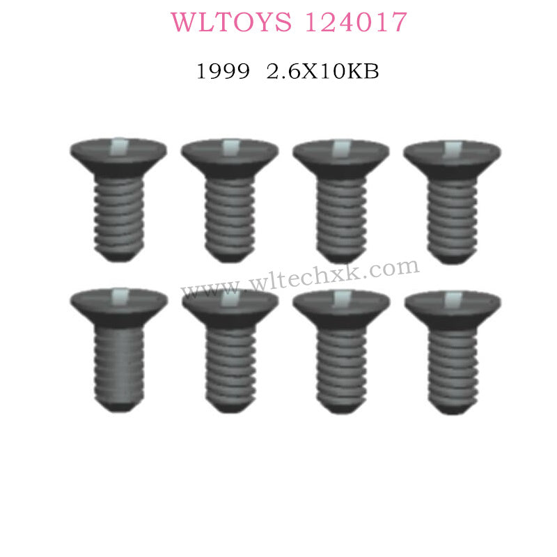 WLTOYS 124017 RC Car Parts 1999 Screws 2.6X10KB