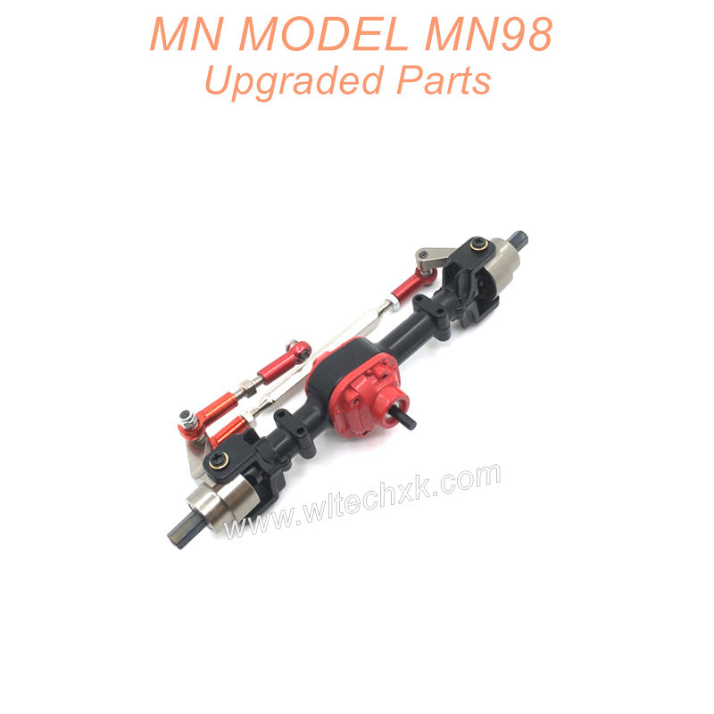 2-MNMODEL-MN98-D98-Upgrade-Parts-Metal-Front-Axle-Assembly-Red-2