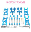 WLTOYS 104002 Swing Arm kit Upgrade 1/10 brushless 4WD Brushless 60km/h RC Car blue