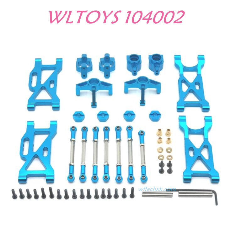 WLTOYS 104002 Swing Arm kit Upgrade 1/10 brushless 4WD Brushless 60km/h RC Car blue