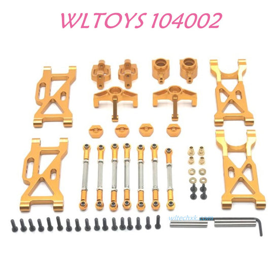 WLTOYS 104002 Swing Arm kit Upgrade 1/10 brushless 4WD Brushless 60km/h RC Car yellow