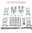 WLTOYS 104002 Swing Arm kit Upgrade 1/10 brushless 4WD Brushless 60km/h RC Car silver