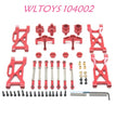 WLTOYS 104002 Swing Arm kit Upgrade 1/10 brushless 4WD Brushless 60km/h RC Car red