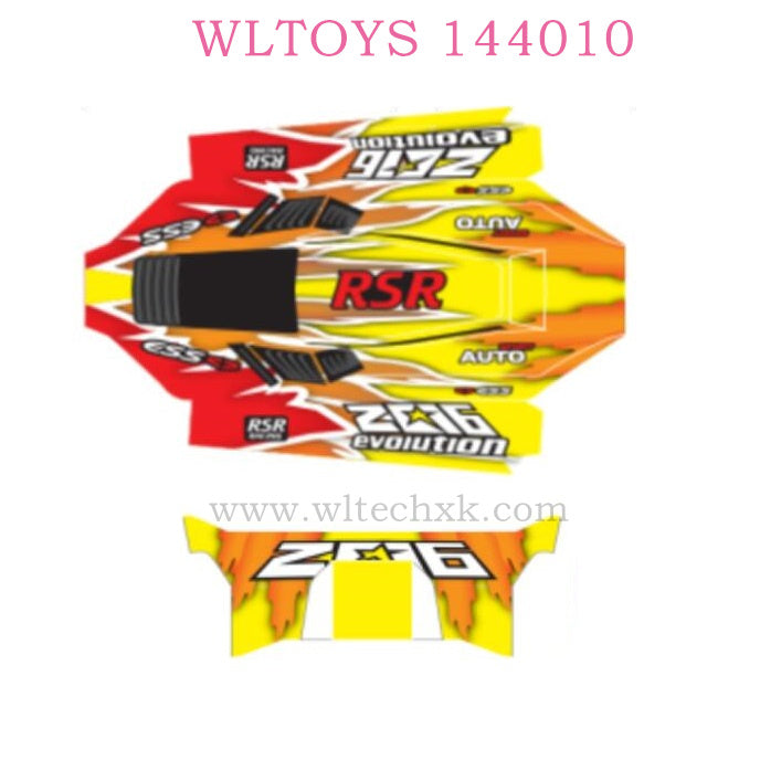 Original WLTOYS 144010 RC Car Parts 2002 Car Shell