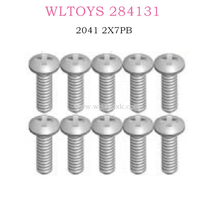 WLTOYS 284131 1/28 RC Car Original parts 2041 Cross round head self tapping screws 2X7PB D3.5