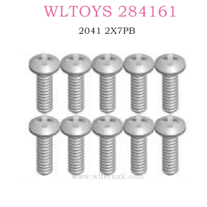 WLTOYS 284161 1/28 RC Car Original parts 2041 Cross round head self tapping screws 2X7PB D3.5