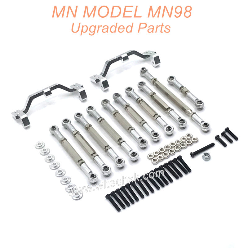 21-MN-MODEL-MN98-D98-Upgrades-Parts-Connect-Rods-and-Fixing-Seat-Silver