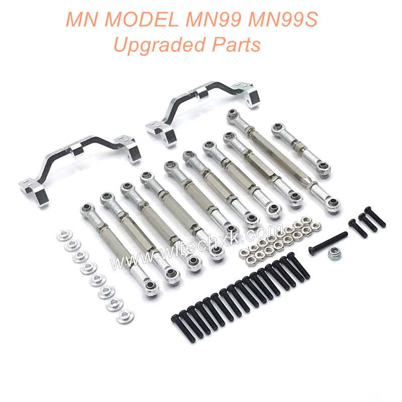 21-MN-MODEL-MN99-MN99S-Upgrades-Parts-Connect-Rods-and-Fixing-Seat-Silver