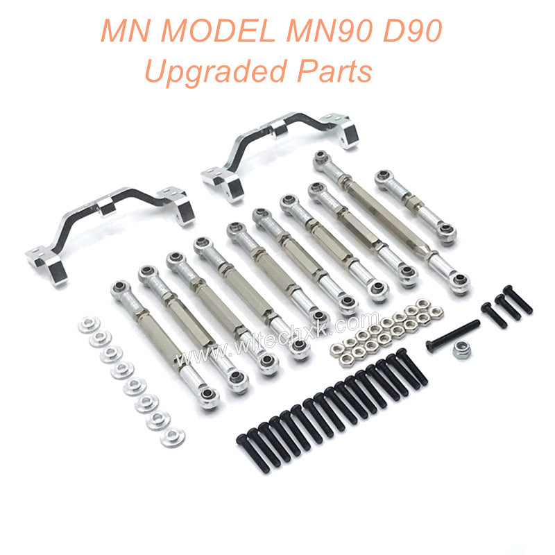 21-MNMODEL-MN90-D90-rc-car-Upgrades-Parts-Connect-Rods-and-Fixing-Seat-Silver