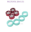 WLTOYS 284131 1/28 RC Car Upgrade Parts Metal Hub and Luminous tyre red