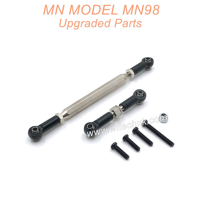 22-MN-MODEL-MN98-D98-Upgrades-Parts-Steering-and-Servo-Connect-Rods-Black