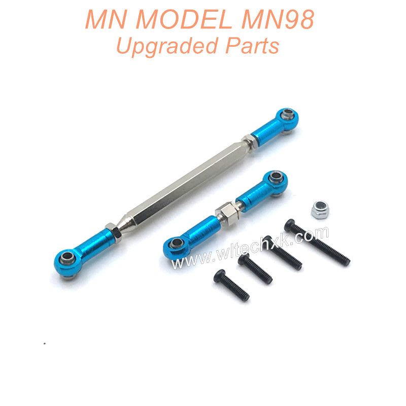 22-MN-MODEL-MN98-D98-Upgrades-Parts-Steering-and-Servo-Connect-Rods-Blue