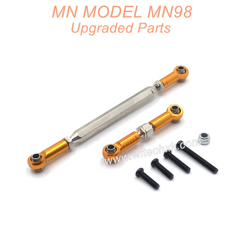 22-MN-MODEL-MN98-D98-Upgrades-Parts-Steering-and-Servo-Connect-Rods-Gold