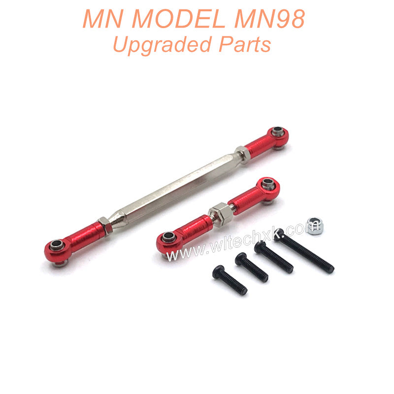 22-MN-MODEL-MN98-D98-Upgrades-Parts-Steering-and-Servo-Connect-Rods-Red