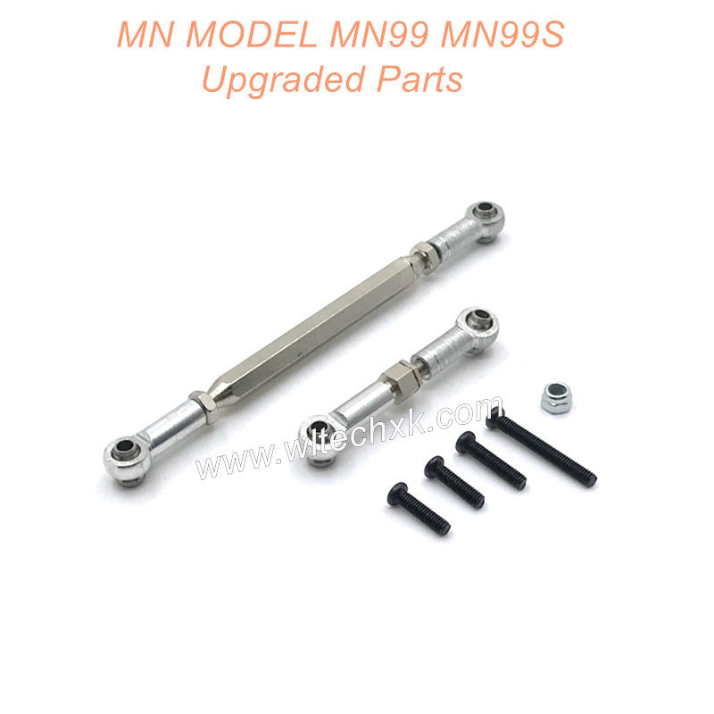 22-MN-MODEL-MN99-MN99S-Upgrades-Parts-Steering-and-Servo-Connect-Rods-Silver