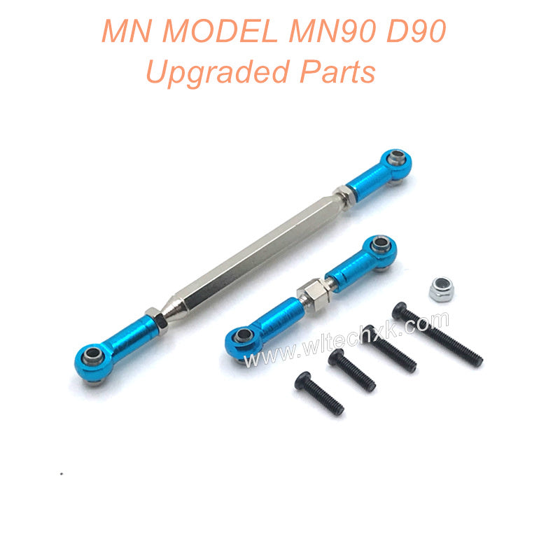 22-MNMODEL-MN90-D90-rc-car-Upgrades-Parts-Steering-and-Servo-Connect-Rods-Blue