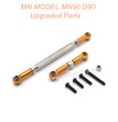 22-MNMODEL-MN90-D90-rc-car-Upgrades-Parts-Steering-and-Servo-Connect-Rods-Gold