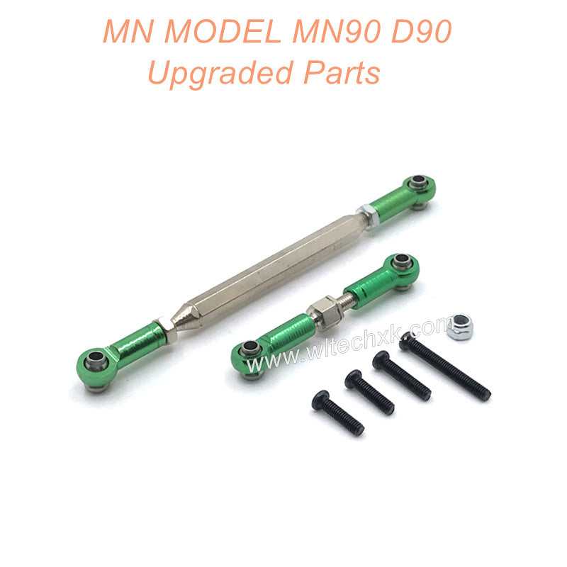 22-MNMODEL-MN90-D90-rc-car-Upgrades-Parts-Steering-and-Servo-Connect-Rods-Green