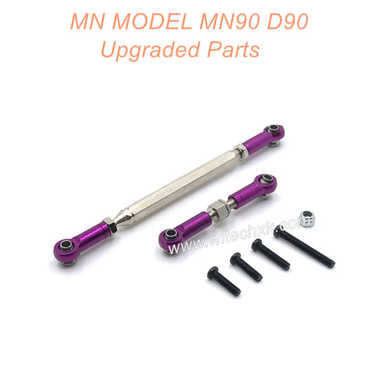 22-MNMODEL-MN90-D90-rc-car-Upgrades-Parts-Steering-and-Servo-Connect-Rods-Purple