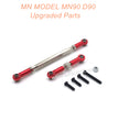 22-MNMODEL-MN90-D90-rc-car-Upgrades-Parts-Steering-and-Servo-Connect-Rods-Red