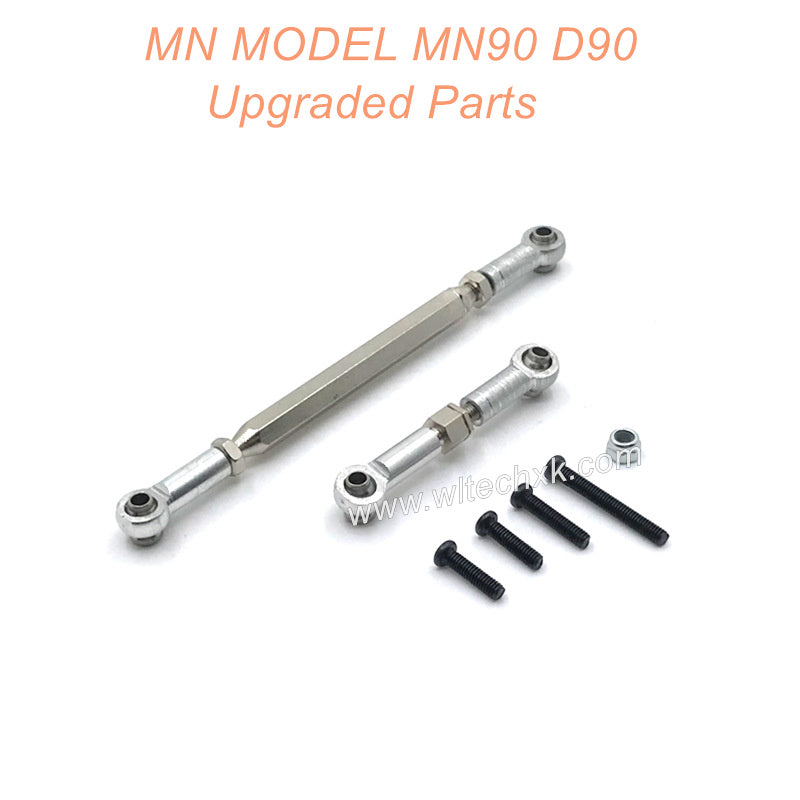 22-MNMODEL-MN90-D90-rc-car-Upgrades-Parts-Steering-and-Servo-Connect-Rods-Silver