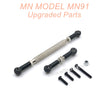 22-MNMODEL-MN91-rc-car-Upgrades-Parts-Steering-and-Servo-Connect-Rods-Black