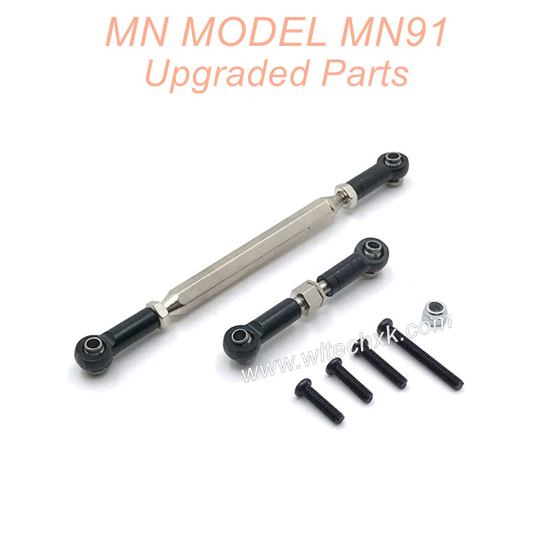 22-MNMODEL-MN91-rc-car-Upgrades-Parts-Steering-and-Servo-Connect-Rods-Black