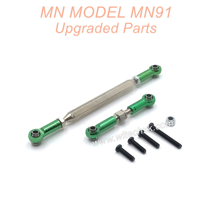 22-MNMODEL-MN91-rc-car-Upgrades-Parts-Steering-and-Servo-Connect-Rods-Green