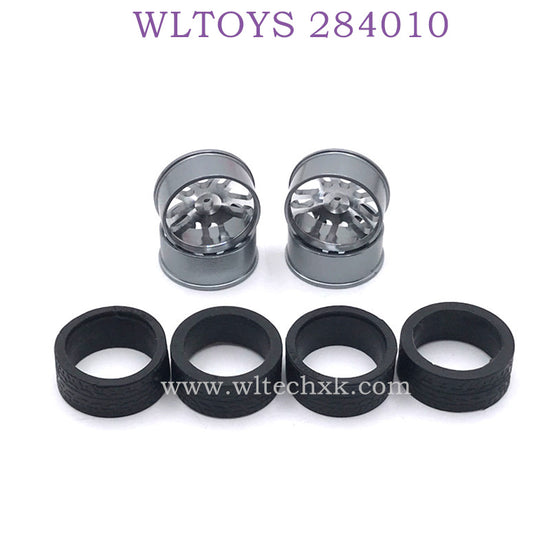 Upgrade parts of WLTOYS 284010 RC Car Metal Hub and Tire titanium