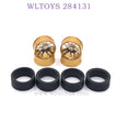 WLTOYS 284131 1/28 RC Car Upgrade Parts Metal Hub and Tire gold