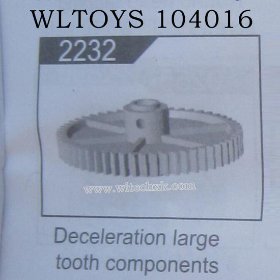 WLTOYS 104016 RC Car Original Parts 2232 Reduction Gear