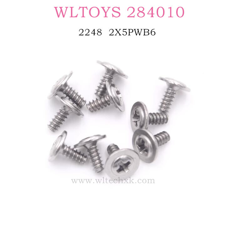 WLTOYS 284010 Original part 2248 Cross round head screws 2X5PWB6