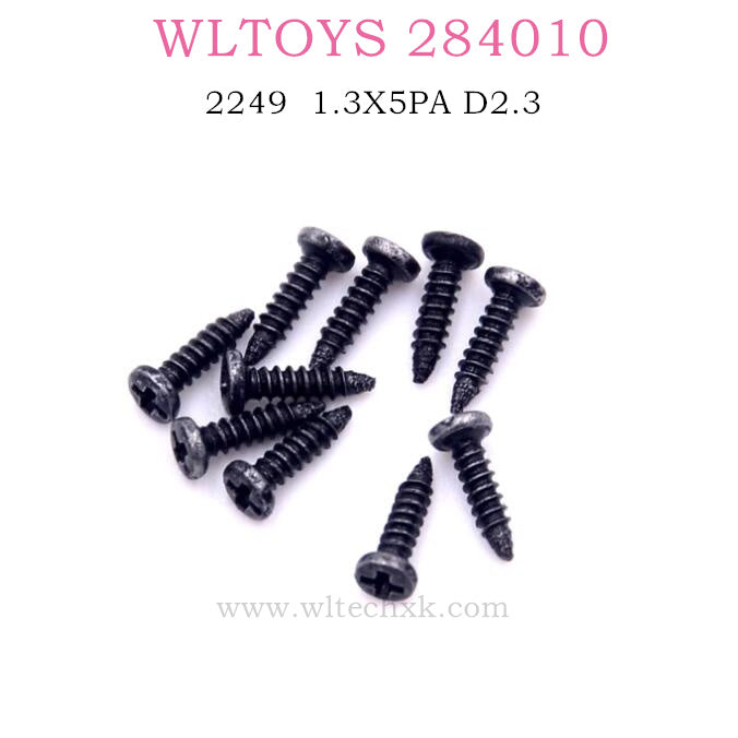 WLTOYS 284010 Original part 2249 Cross round head self-tapping screws 1.3X5PA D2.3