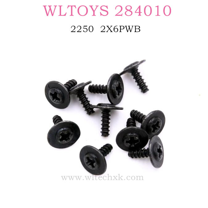 WLTOYS 284010 Original part 2250 Cross round head self tapping screws 2X6PWB W7