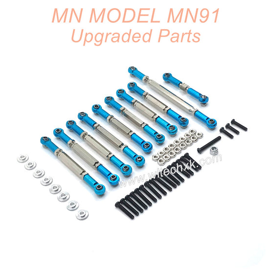 23-MNMODEL-MN91-rc-car-Upgrades-Parts-Connect-Rods-Blue