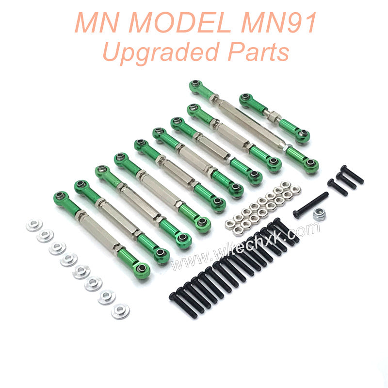 23-MNMODEL-MN91-rc-car-Upgrades-Parts-Connect-Rods-Green