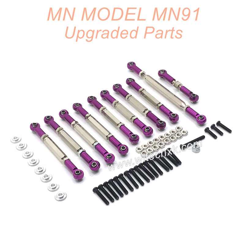 23-MNMODEL-MN91-rc-car-Upgrades-Parts-Connect-Rods-Purple